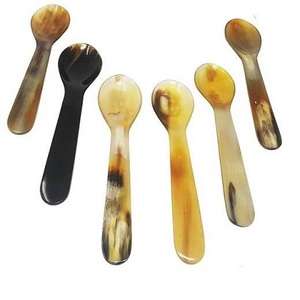 Cuchara de cuerno de búfalo de alta calidad con mango Último diseño Estilo animal Recuerdo de ágata Técnica pulida - Product Image 3