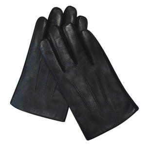 Gants de conduite automobile et utilitaire pour hommes en cuir véritable avec embouts pour écran tactile - Product Image 1