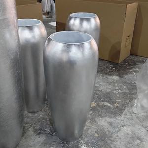 แจกันดอกไม้โลหะอลูมิเนียมขนาดใหญ่ที่ทันสมัยสำหรับงานแต่งงานและวันครบรอบการตกแต่งทางเข้าบันได - Product Image 6