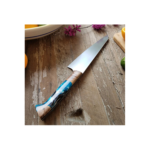 Couteau à manche en résine et bois forme différente Couteau à beurre pour résine couleur rose clair poignée couteau à chocolat utilisation - Product Image 6