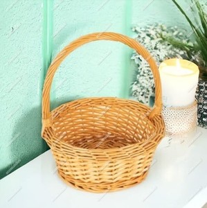 Encantadoras nuevas cestas de mimbre de almacenamiento hechas a mano para Picnic, comida, bebida, juguetes, artículos diversos, novedad, regalo de Navidad para niñas - Product Image 3