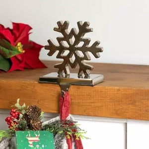 Soporte de calcetín de Navidad de Metal de lujo de primera calidad para chimenea Mantel vacaciones festivo estante colgante organizador Decoración - Product Image 2