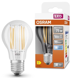 Lámpara LED Estándar de Cristal Transparente para Retrofit, 8W, 4000K, 1055Lm (Osram 112445) - Product Image 1