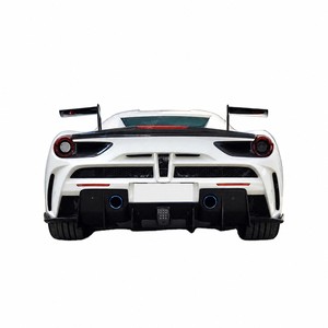 Nuevo Alerón Trasero de Fibra de Carbono Forjado para <span class=keywords><strong>488</strong></span> GTB Spyder con Clips, Diseño Mansori, Reemplazo de Parachoques - Product Image 1