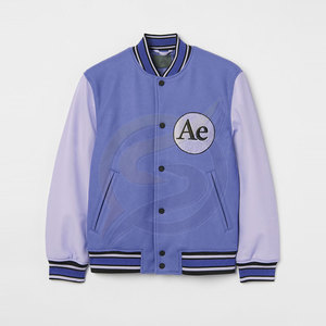 Chaqueta de invierno para hombre hecha a medida 2025, nueva moda, chaqueta de tela de lona con diseño de letras de chenilla bordadas para hombre - Product Image 3