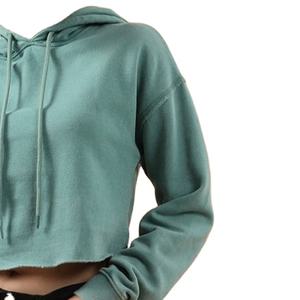 Custom 100% Cotton Fleece Hoodies Sweatshirts for Women New Design Short Length Winter Season Crop Body 2026 Trending Low Moq - Product Image 4