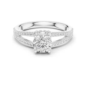 Anillo de Compromiso Solitario con Diamante de Laboratorio Redondo Brillante de 1.124 CT para Mujer, Claridad VVS-VS EF, Oro de 18K, 14K, 10K y Plata 925 - Product Image 2