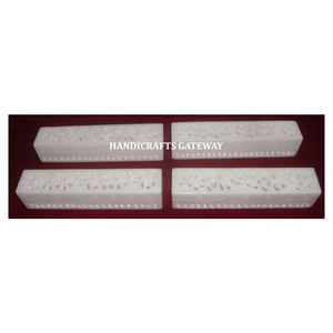 High Class Quality Handmade White Marble Carving Rectangular Shape <b>Pencil</b> Boxes Use Birthday Gifting Purpose Manufacturing - Product Image 1