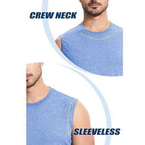 เสื้อกล้ามฟิตเนสออกกำลังกายในยิมเสื้อผ้าแขนกุดคอกลมสำหรับวิ่งของผู้ชายและผู้หญิง - Product Image 5