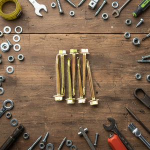 Vis à tête hexagonale autoperceuse, classe 8, acier au carbone galvanisé, phosphate, filetage standard, marque PDC, personnalisable - Product Image 1