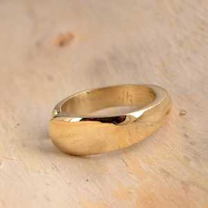 Minimalist <b>Open</b> Brass <b>Ring</b> 18k Gold Plated Band Wholesale <b>Ring</b> For Men's - Product Image 4