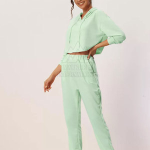 Design personnalisé de haute qualité best-seller pour femmes crop top survêtement coupe ajustée pour femmes crop top survêtement fabriqué en meilleure qualité - Product Image 2