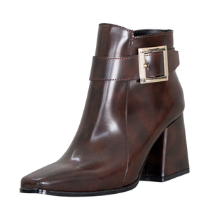 Bottines marron pour femme avec talon bloc - Product Image 5