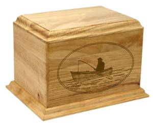 Fisherman Wood Custom Wood <b>Urn</b> for Cremated Remains wooden <b>urns</b> for human ashes - Product Image 4