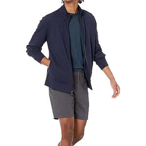 Conjunto de Chaqueta y Pantalones Cortos de Mezclilla de Color Personalizado, Estilo Urbano para Hombre, Invierno, Casual, Diseño de Cinco Bolsillos, Remaches Metálicos, Alta Calidad - Product Image 5
