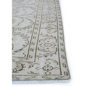 พรมขนสัตว์ถักมือสไตล์วินเทจ สีเบจ-น้ำตาล ลายเหรียญแบบนามธรรม รูปทรงสี่เหลี่ยมผืนผ้า สำหรับห้องนั่งเล่น พรมปูพื้นห้องโถง ทำด้วยมือ รุ่น Pae-630 ใหม่ - Product Image 4