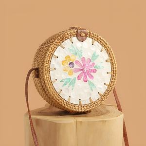 กระเป๋าหวายสานมือแฟนซีสำหรับผู้หญิง,กระเป๋าถือผู้หญิงกระเป๋าแฟนซีแฮนด์เมดสำหรับผู้หญิง - Product Image 6