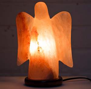 Lampe d'ange en sel naturel Fabricant pakistanais rose - Product Image 1