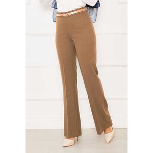 <span class=keywords><strong>Pantaloni</strong></span> da donna elasticizzati a vita alta, stile spagnolo a zampa, traspiranti, alla moda, colore latte, taglia XL, tinta unita, modello a matita - Product Image 2