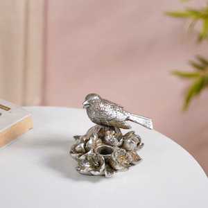 Decorative Metal <b>Candle</b> <b>Holder</b> with Bird & Flower Design | Vintage Table Centerpiece <b>Candle</b> Stand for Home, Wedding & Gift - Product Image 1