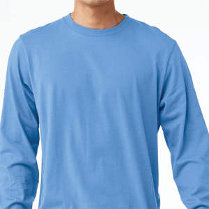 Camiseta de manga larga unisex Heather CVC-Carolina Blue, 52% Airlume Cotton 48% Poly, 4,2 oz - Product Image 4