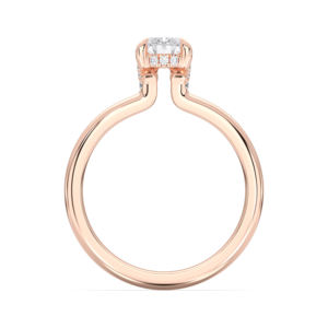 1.13 carats E-F/VVS-VS Moissanite poire et coupe ronde argent broche ensemble Solitaire bague de fiançailles pour les femmes - Product Image 4