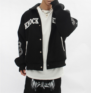 Custom Designed High Quality Wool/Polyester Streetwear Varsity Jacket <b>Men</b> Front Embroidered Quick Dry Breathable Racing - Product Image 3