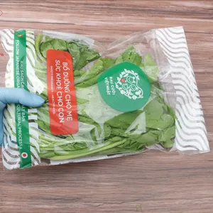 OPP bags for long-lasting fresh vegetables, supermarket clean vegetable bags anti-fogging with custom logo printing