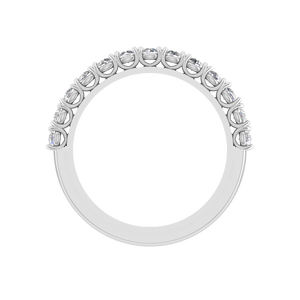 Anillo fino de platino 950 con banda de media eternidad de diamante cultivado en laboratorio certificado IGI con diseño de Punta compartida para fiesta OEM ODM para mujer - Product Image 3