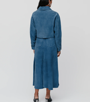 2025 hiver saison nouveau Style mode Look femmes conception personnalisée 100% véritable chèvre daim cuir veste femmes tenue décontracté