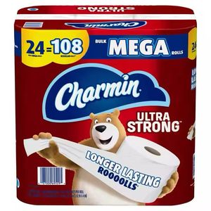 Charmin-Papel higiénico de tacto limpio ultra fuerte 24 mega rollos que equivalen a 153 rollos regulares de material tisú - Product Image 1