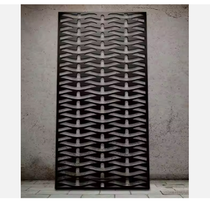 Paravent de chambre d'hôtel Panneau décoratif découpé au laser en acier inoxydable Style design art déco - Product Image 1