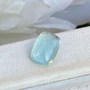 Natural Top Color Aquamarine <b>Cushion</b> Shape Cabochons Stone With Good Luster Loose Gemstone for Making Jewelry 3.53 Carat - Product Image 1