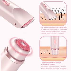 Afeitadora Íntima 2 en 1 con Pantalla LED, Recargable por USB, Resistente al Agua IPX7, para Mujer, con Doble Cuchilla y Cabezal Redondo Plano, para Uso en Autocaravanas - Product Image 5