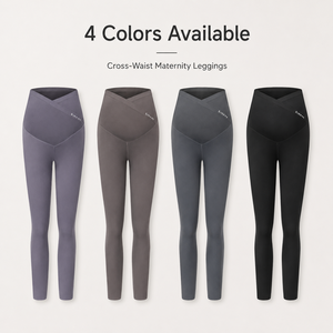 Pantalon de grossesse sans couture hiver, taille haute, doublé <span class=keywords><strong>polaire</strong></span>, soutien ventral, effet push-up, pour le yoga et l'extérieur - Product Image 2