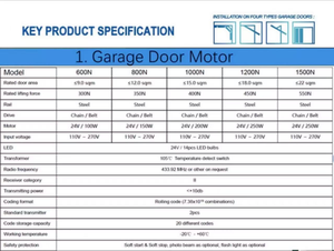 Merlin 1500N cửa nhà để xe Opener với tự khóa kim loại ly hợp cửa tự động nhà khai thác - Product Image 4