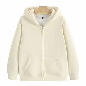 500 grammes LOGO personnalisé femmes sweat coton Polyester hiver épais blanc surdimensionné hommes pleine fermeture éclair sweats à capuche - Product Image 4