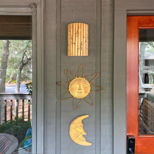 Aplique de bambú, lámparas hechas de materiales hechos a mano, accesorios de decoración del hogar, al por mayor. - Product Image 3