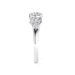 Anillo de compromiso de estilo único de diamante de corte redondo para mujer - Product Image 3