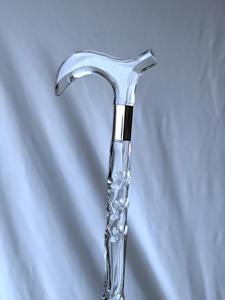 Bastón de Acrílico Transparente de Diseño Único con Mango Ergonómico para Hombre, Bastón Decorativo de Moda, India - Product Image 2