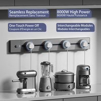 Adaptateurs muraux pour cuisine, rail mobile, prise électrique, prise EU/UK, système de prise de courant sur rail haute puissance 8000W