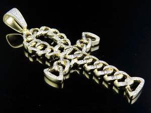 Pendentif à maillons cubains en moissanite diamant glacé personnalisé pour hommes bijoux hip hop en argent 925 plaqué or collier à breloques - Product Image 5