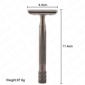 Maquinilla de Afeitar de Seguridad Profesional de Doble Hoja de Acero Inoxidable con Logotipo Personalizado, Maquinilla de Afeitar Desechable para el Cuidado Personal Masculino - Product Image 2