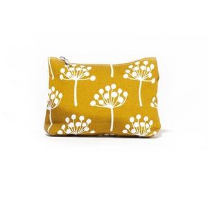 Enfants élégant pochette stationnaire sac personnalisé pochette de maquillage floral jaune coloré mignon fleur coton cosmétique sac pour les filles - Product Image 1