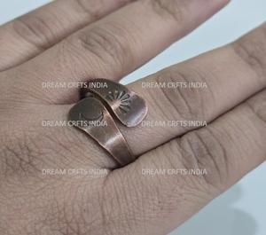 Anillos de Servilleta de Cobre Puro de Moda, Unisex, Alivio de la Artritis, Salud de las Articulaciones, Grabado Personalizado, Acabado Antiguo, Duradero, 10g, Talla Única - Product Image 4