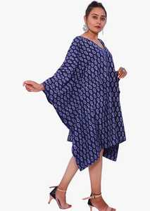 Robe mi-longue à imprimé floral rayé Mini robe à col en V avec décoration de gland 100% coton brodé Style de fête décontracté pour le printemps - Product Image 3