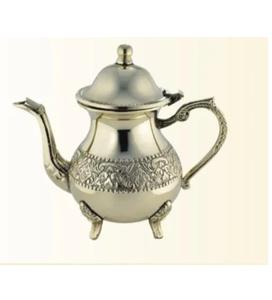 DSH, lo último en latón hecho a mano, lujo, diseño clásico en relieve, acabado brillante, tetera - Product Image 3