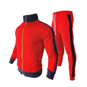 Cremallera Poliéster Transpirable Sudadera Pantalones de chándal Chándal Hombres Deporte Fitness Ropa de hombre Chándales a granel Conjuntos de hombres - Product Image 1