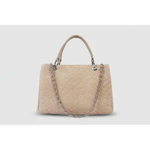 Sac à main souple en cuir véritable imprimé croco - Fabriqué en Italie - Art. 8220 - Product Image 1