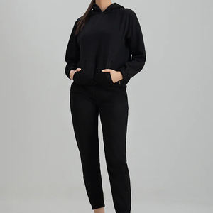 Diseño personalizado mujer chándal OEM Slim Fit mezcla de algodón de alta calidad al por mayor gimnasio ropa deportiva Jogger traje - Product Image 3